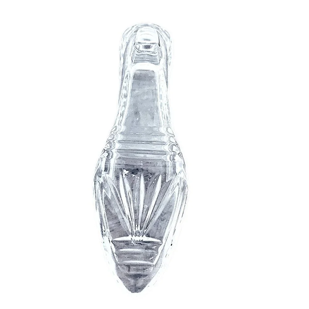 Crystal Princess Slipper Sculpture Vintage Cinderella Shoe Figurine  7